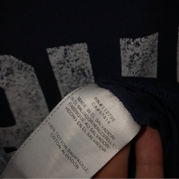 True Religion Men's Graphic Tee T-Shirt Navy Large Authentic Navy Blue And White - Picture 9 of 9